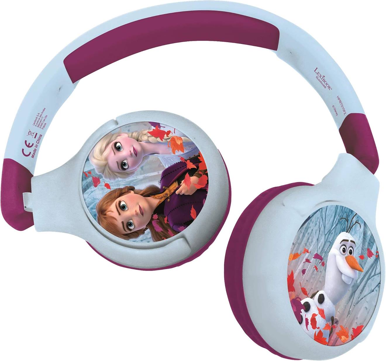 Casque 2 en 1 La Reine des Neiges Bluetooth et filaire avec limitation de son multicolore