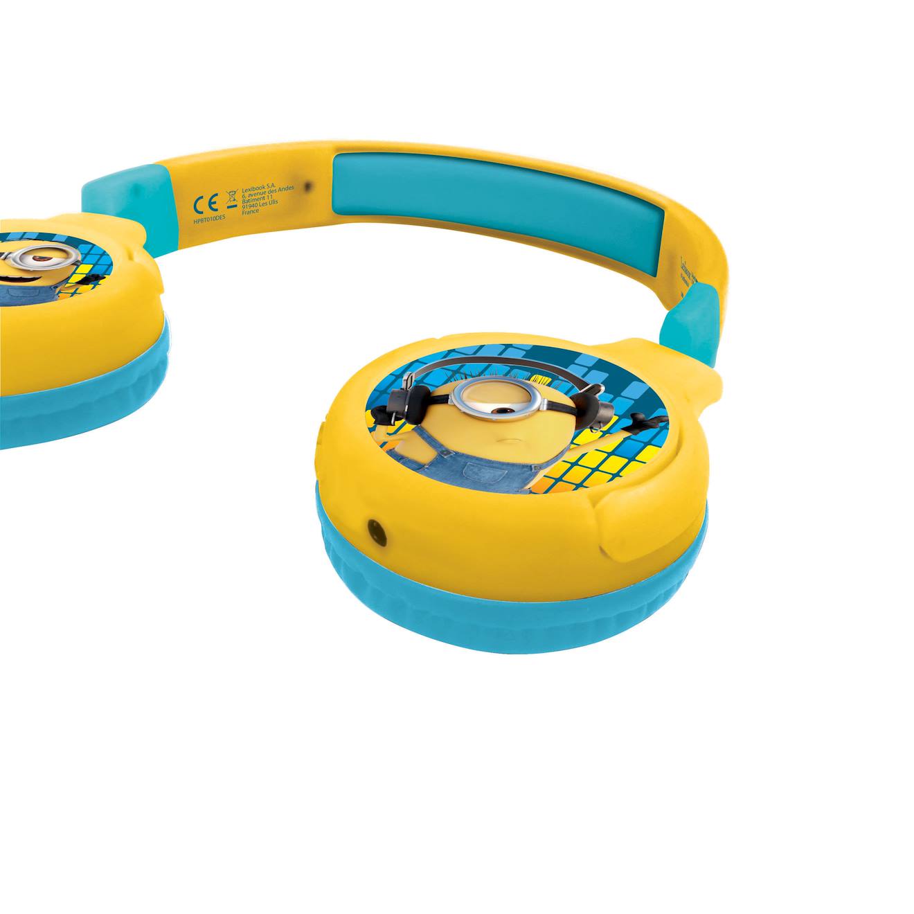 Casque 2 en 1 Les Minions Bluetooth et filaire avec limitation de son multicolore