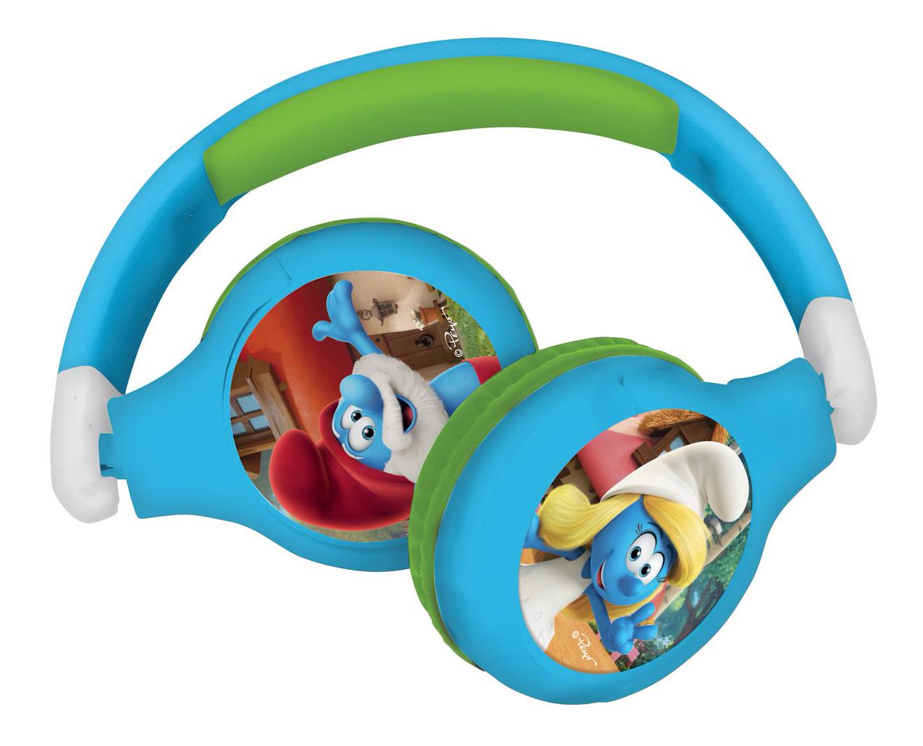 Casque 2 en 1 schtroumpfs Bluetooth et filaire avec limitation de son multicolore