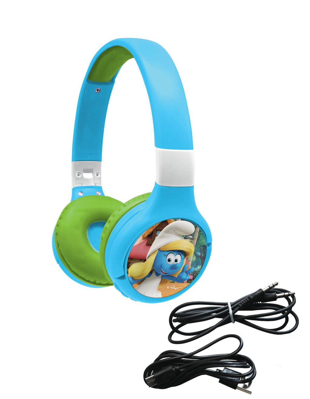 Casque 2 en 1 schtroumpfs Bluetooth et filaire avec limitation de son multicolore