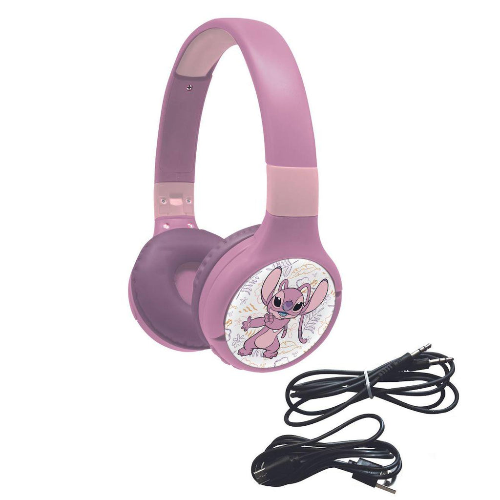 Casque 2 en 1 Stitch angel Bluetooth et filaire avec limitation de son multicolore