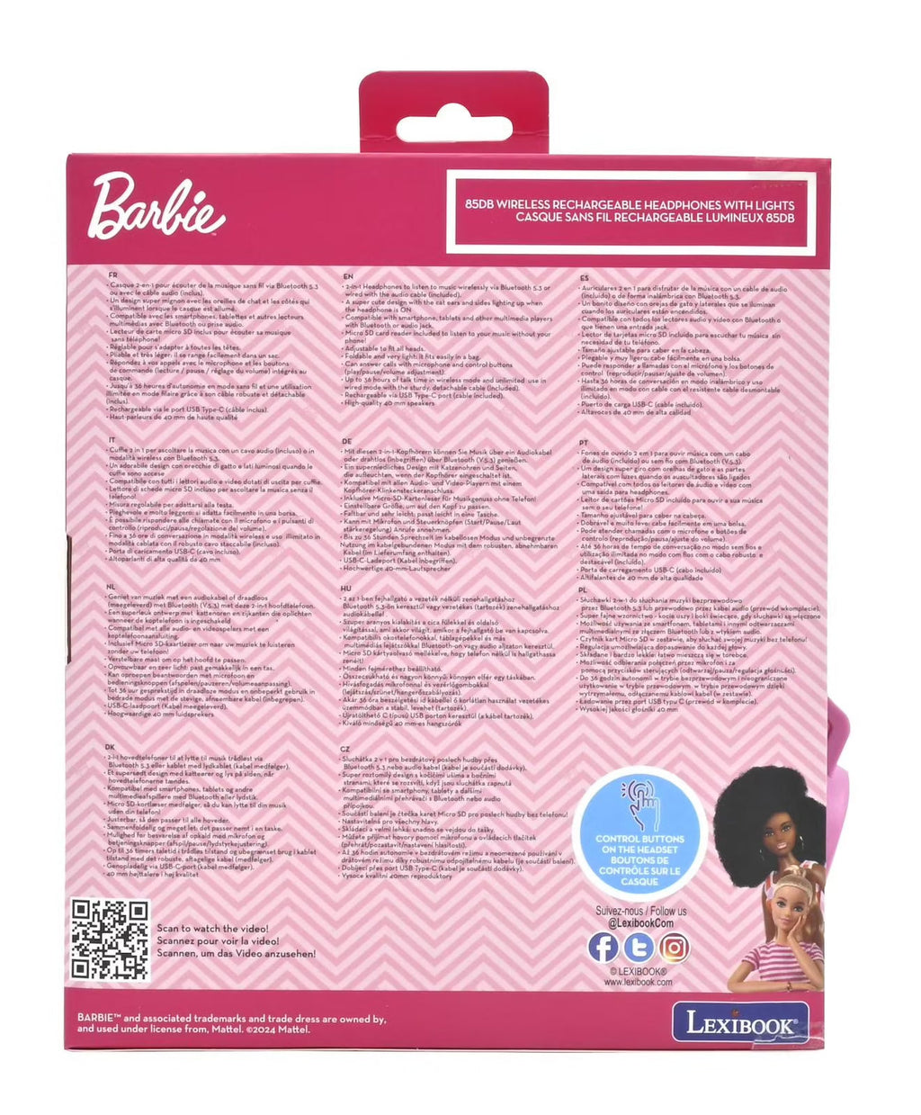 Casque audio Barbie Bluetooth et filaire Lexibook Lexibook
