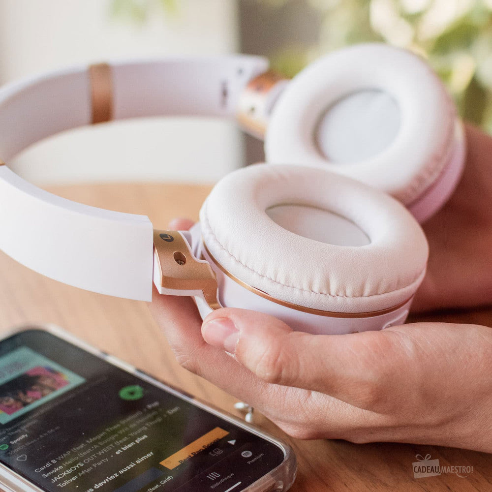 Casque Bluetooth Bambou Initiales à Personnaliser - Objet Connecté