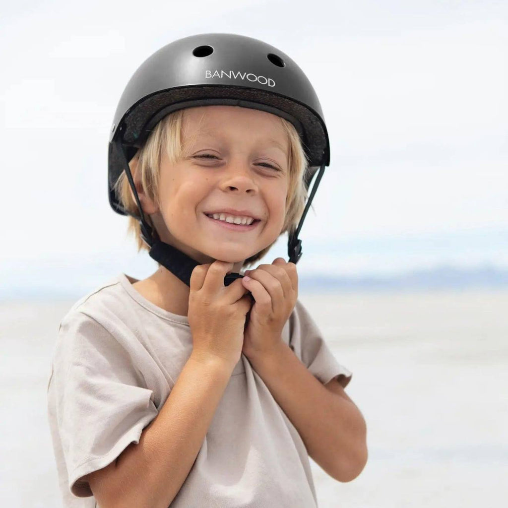 Casque de vélo abs pour enfants de 3 à 7 ans protection noir