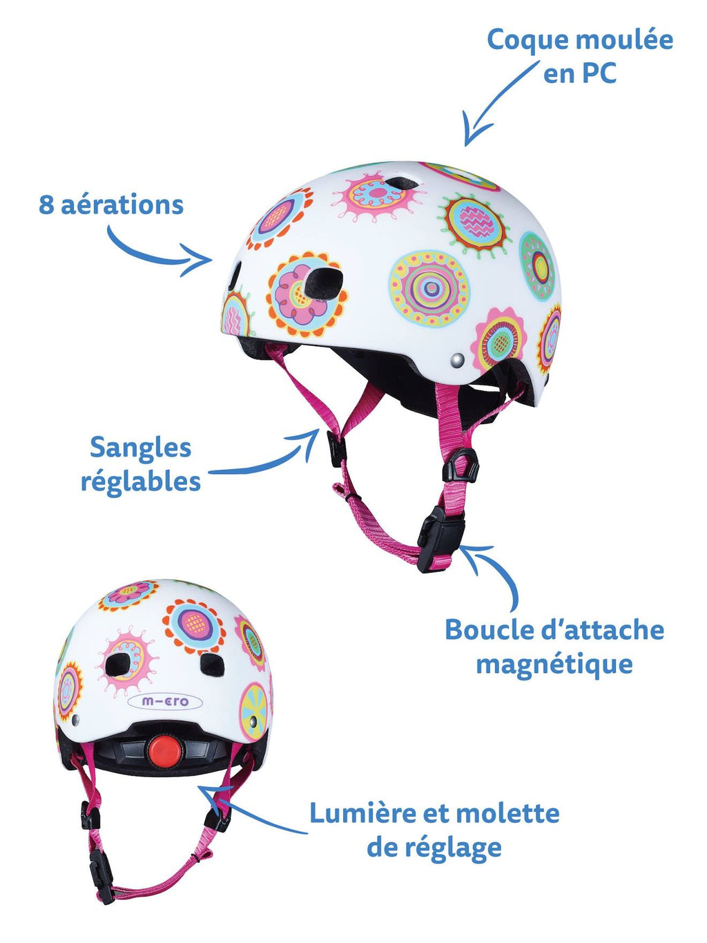 Casque doodle dots pois - taille m
