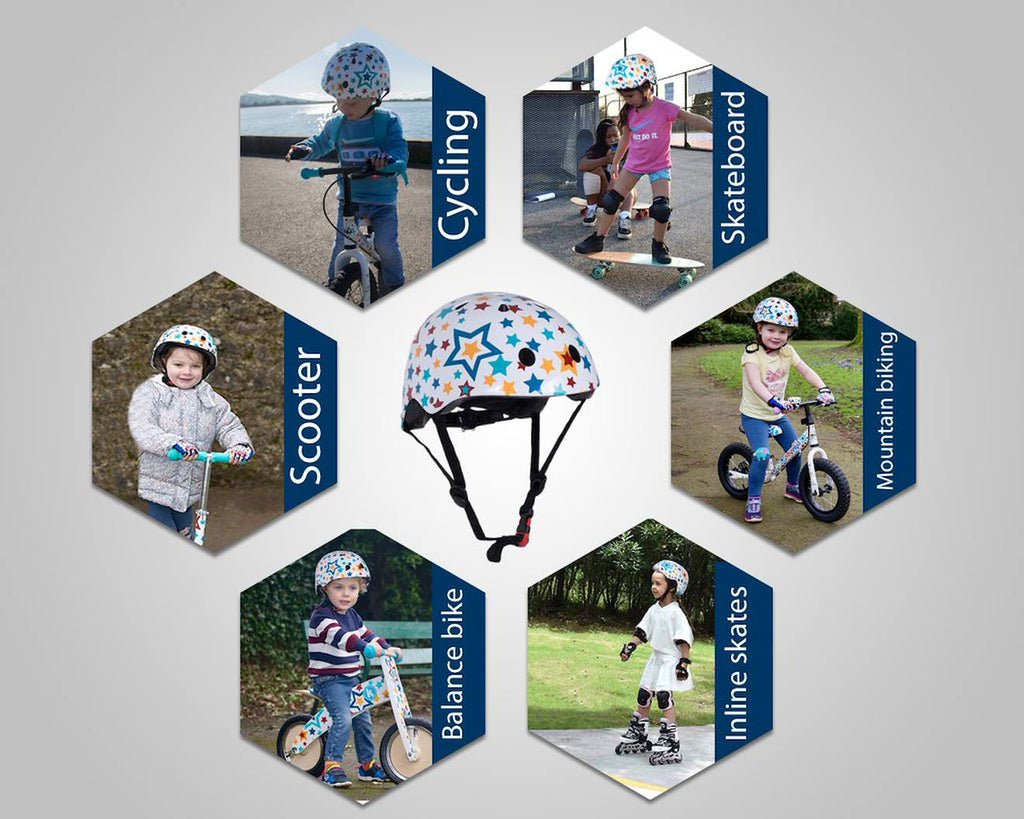 Casque enfant stars medium blanc