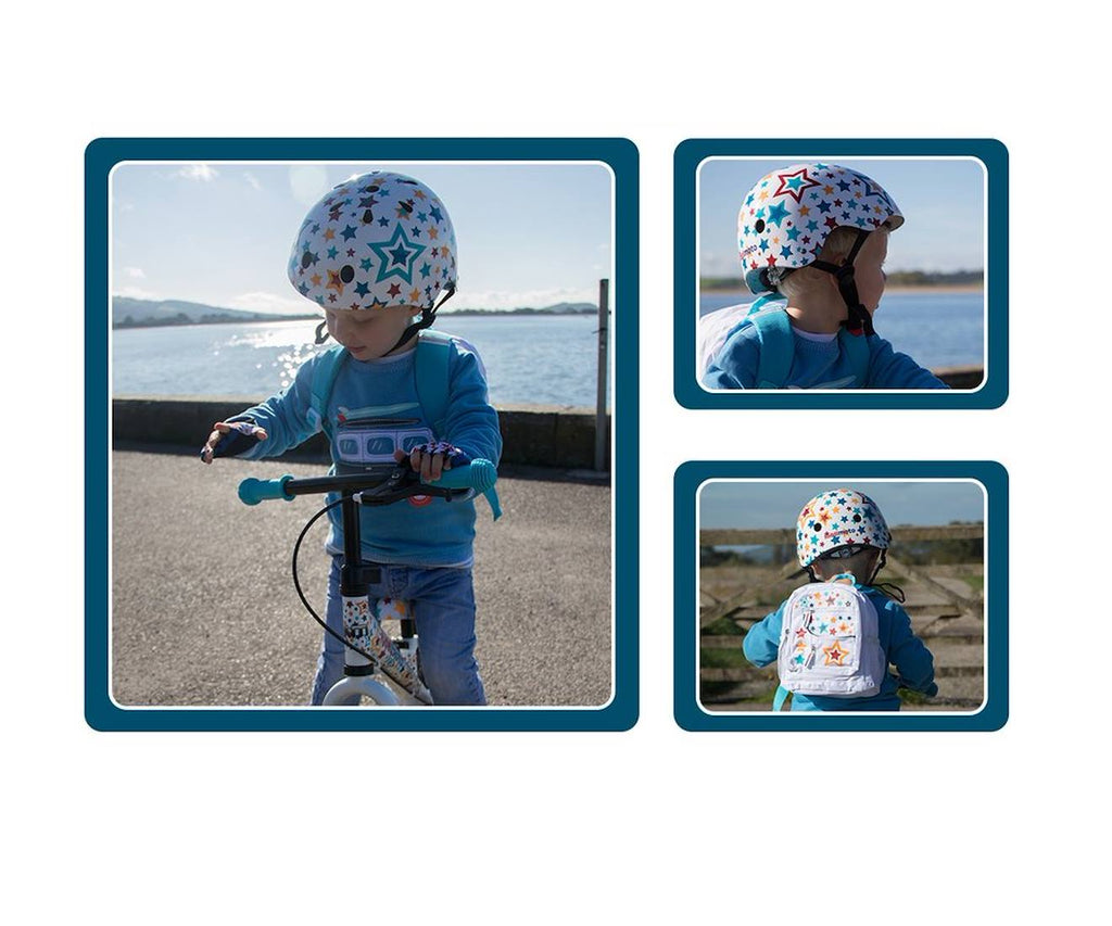 Casque enfant stars medium blanc