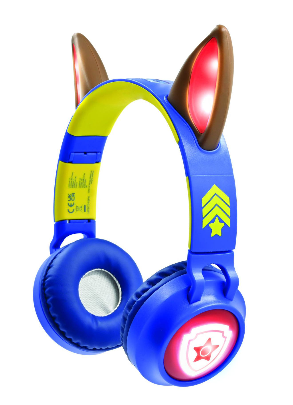 Casque lumineux pliable Bluetooth et filaire chase de la pat' patroulle avec limitation du volume multicolore