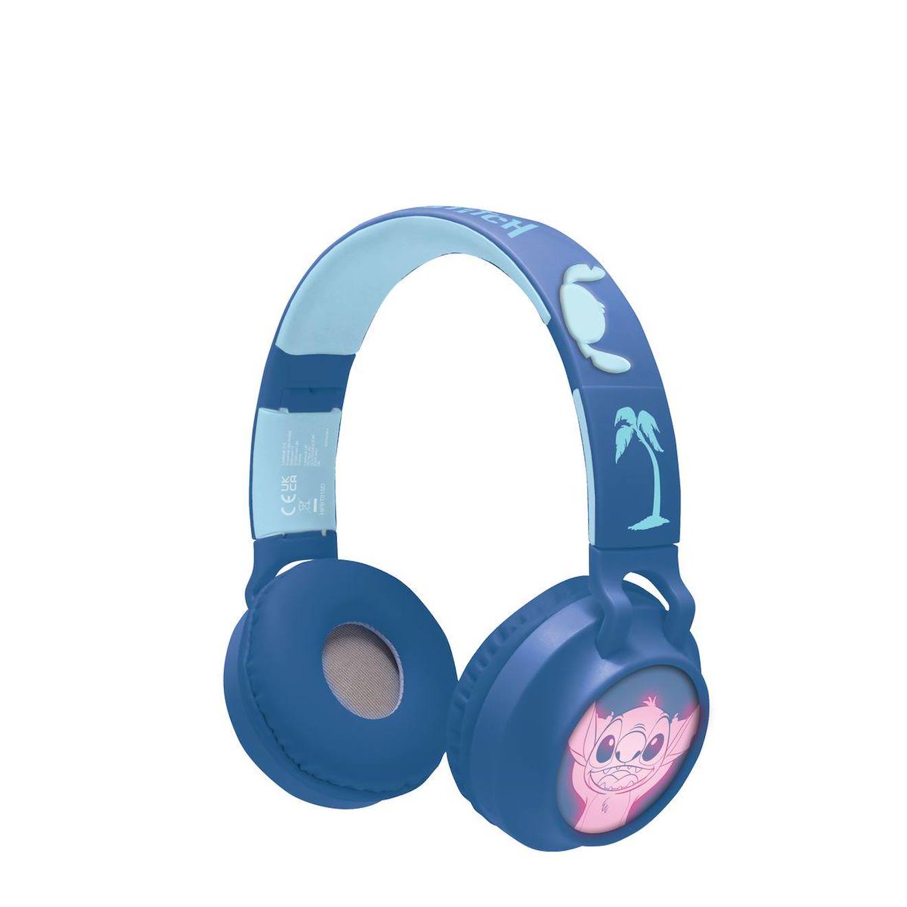 Casque lumineux pliable Bluetooth et filaire Stitch avec limitation du volume multicolore