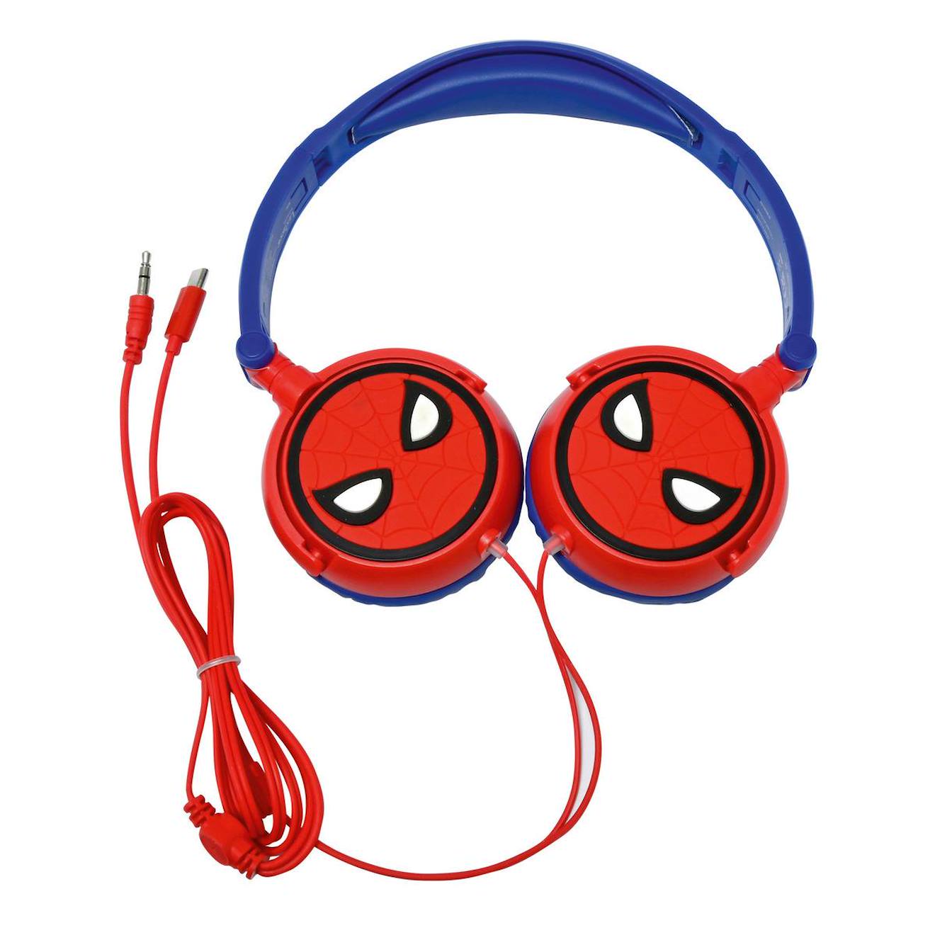 Casque stéréo filaire pliable avec limitation de volume d'écoute Spiderman multicolore
