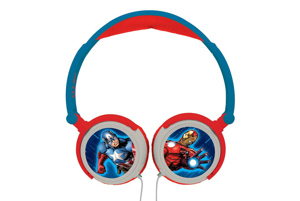 Casque stéréo filaire pliable Avengers avec limitation de volume d'écoute multicolore