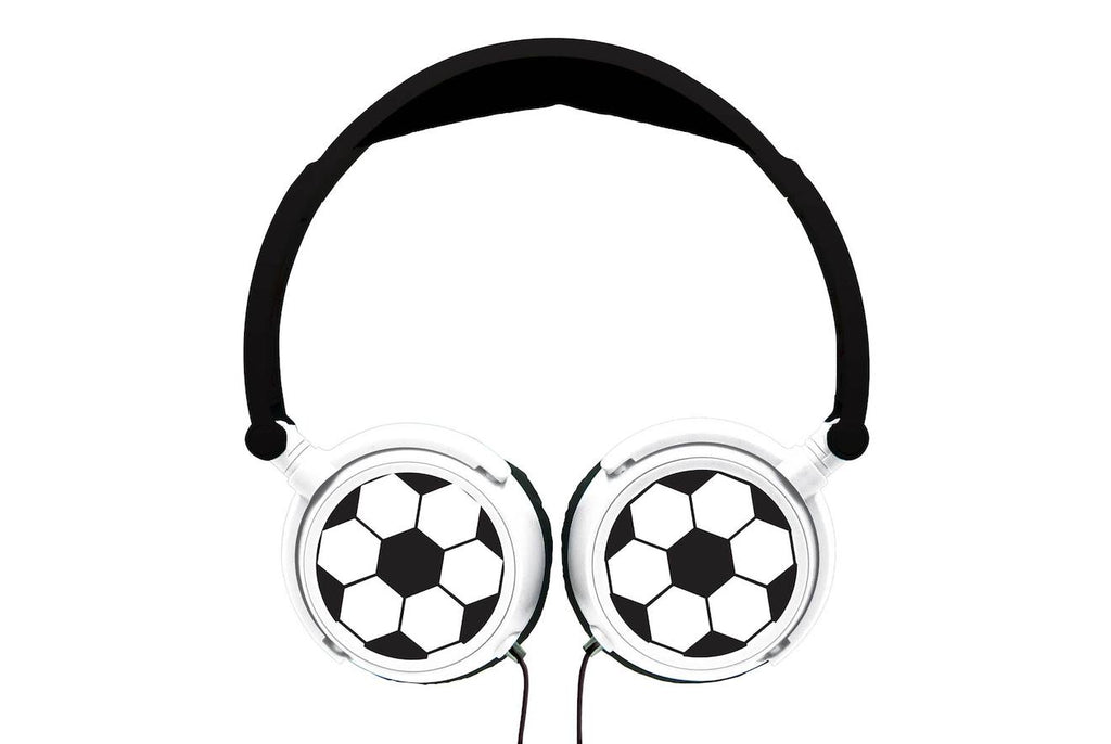 Casque stéréo filaire pliable football avec limitation de volume d'écoute multicolore