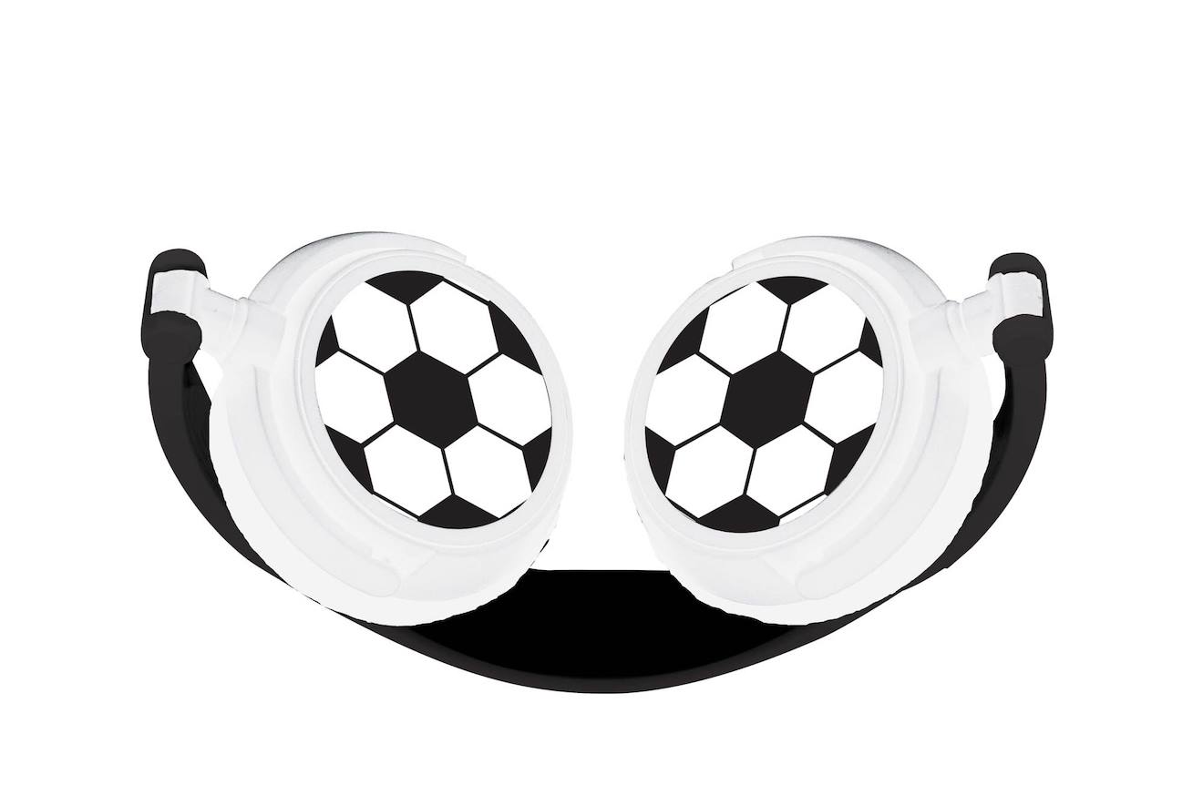 Casque stéréo filaire pliable football avec limitation de volume d'écoute multicolore