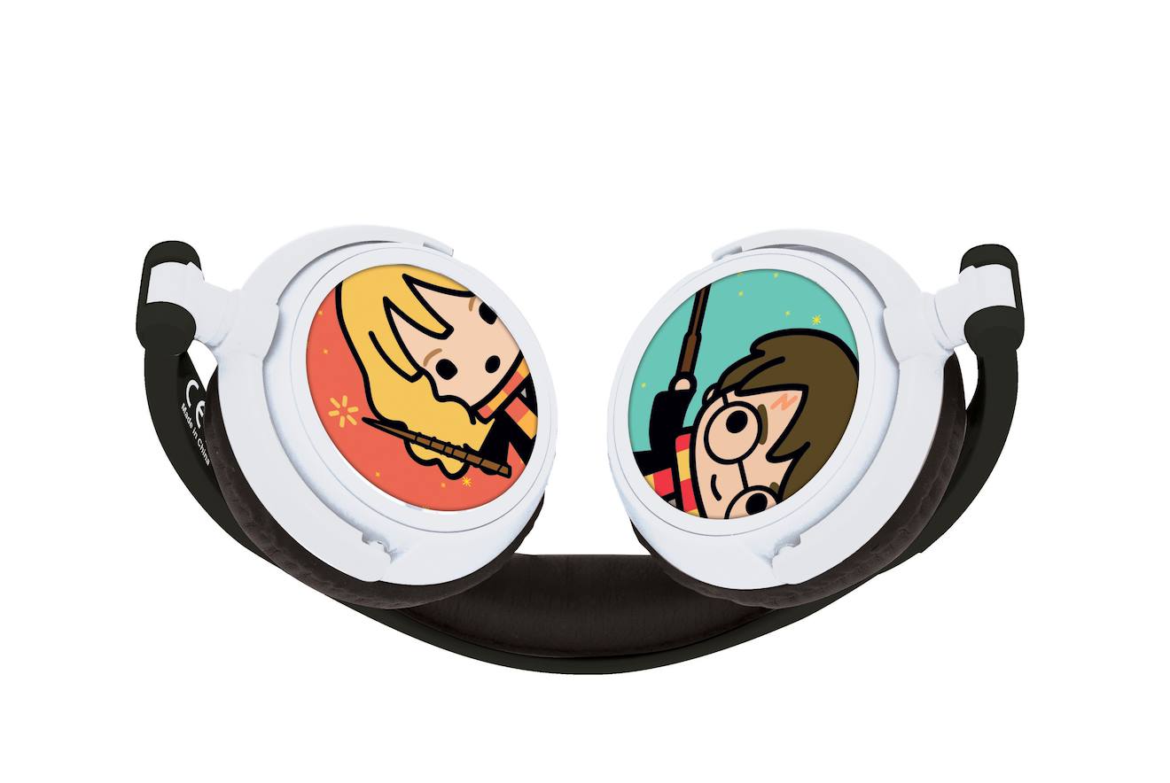 Casque stéréo filaire pliable Harry Potter avec limitation de volume d'écoute multicolore
