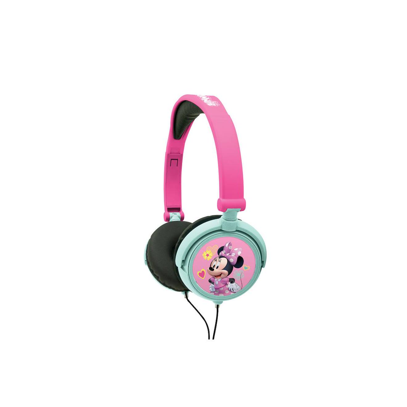 Casque stéréo filaire pliable Minnie mouse avec limitation de volume d'écoute multicolore