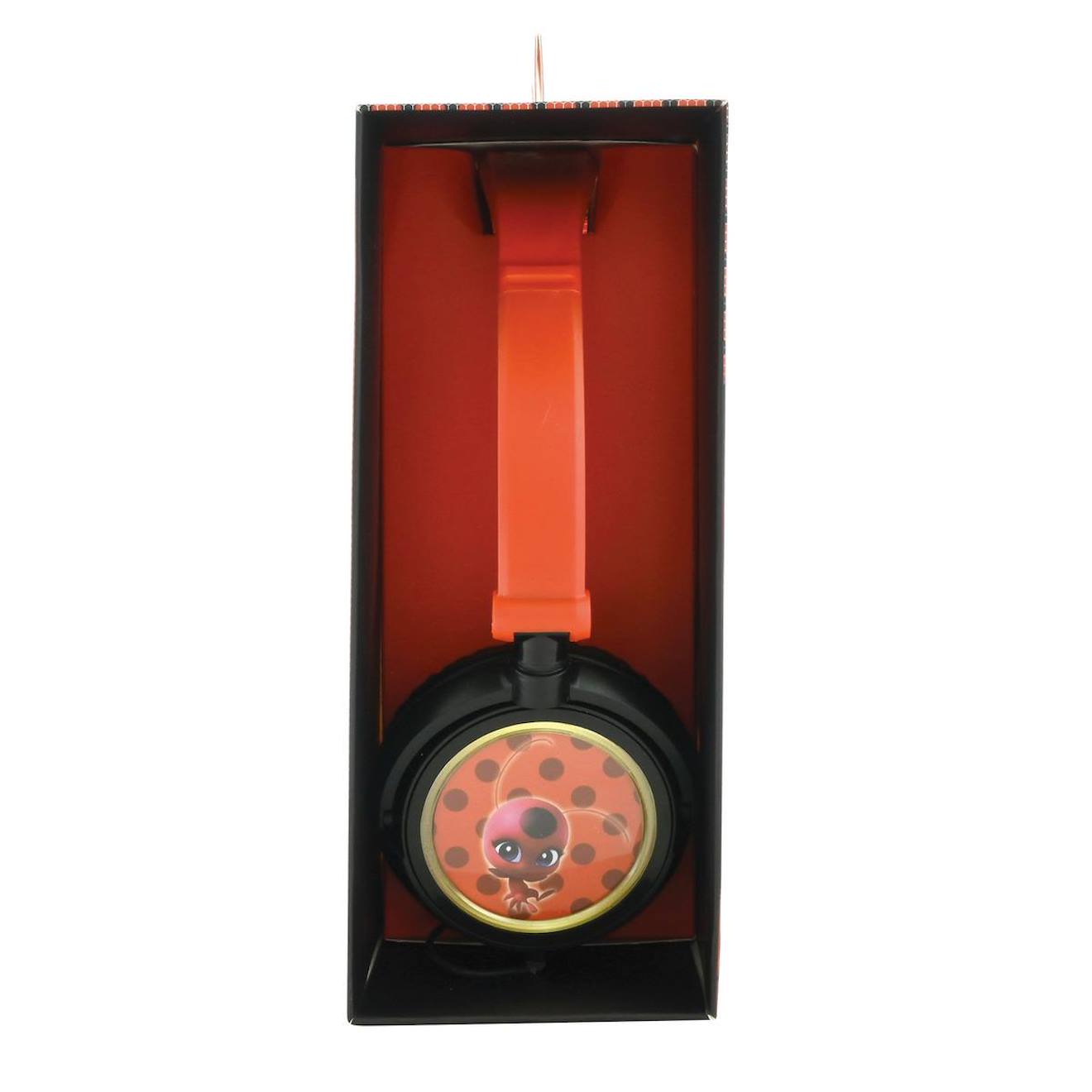 Casque stéréo filaire pliable miraculous avec limitation de volume d'écoute multicolore