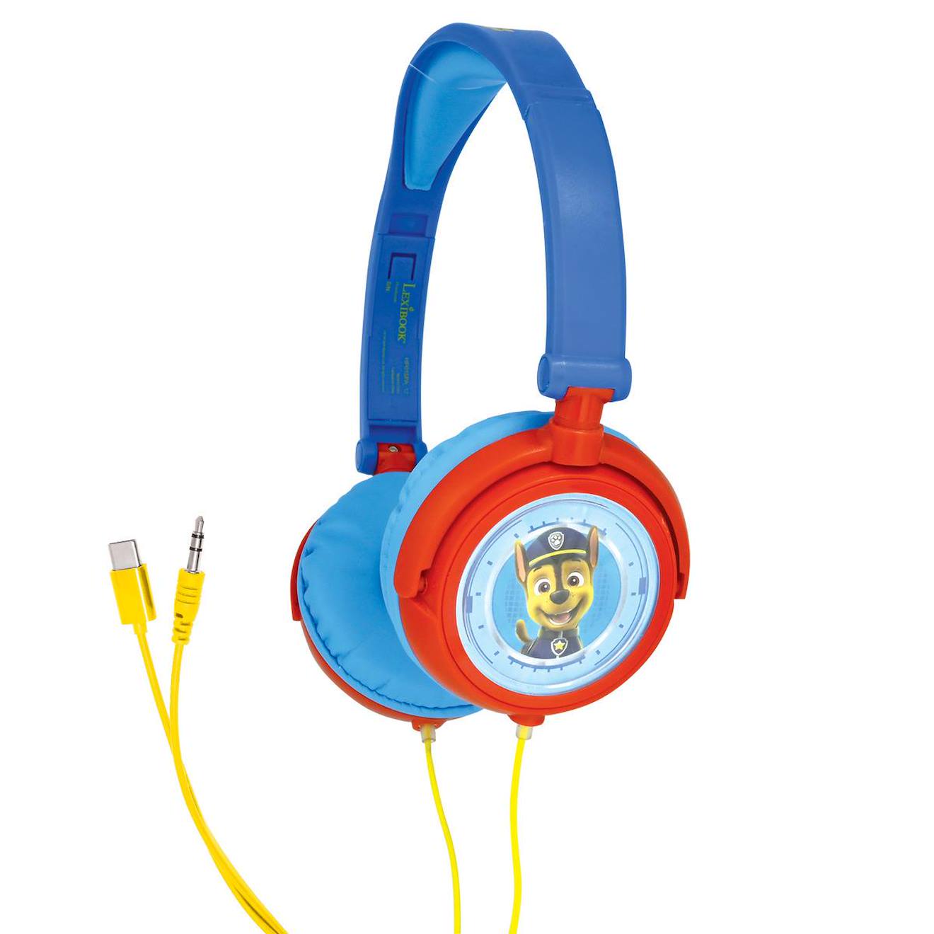 Casque stéréo filaire pliable Pat' Patrouille pour enfants avec limitation de volume d'écoute multicolore