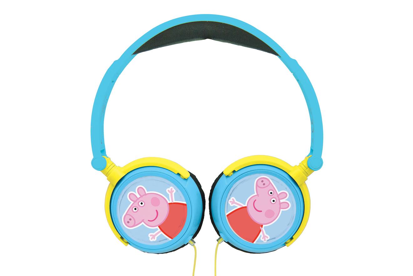 Casque stéréo filaire pliable Peppa Pig avec limitation de volume d'écoute multicolore