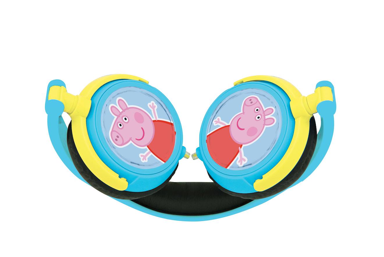 Casque stéréo filaire pliable Peppa Pig avec limitation de volume d'écoute multicolore