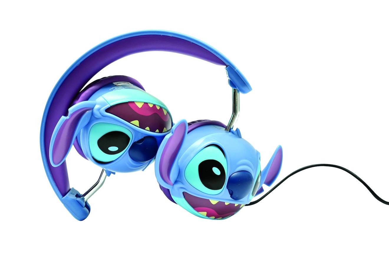 Casque stéréo filaire pliable Stitch avec limitation de volume d'écoute multicolore