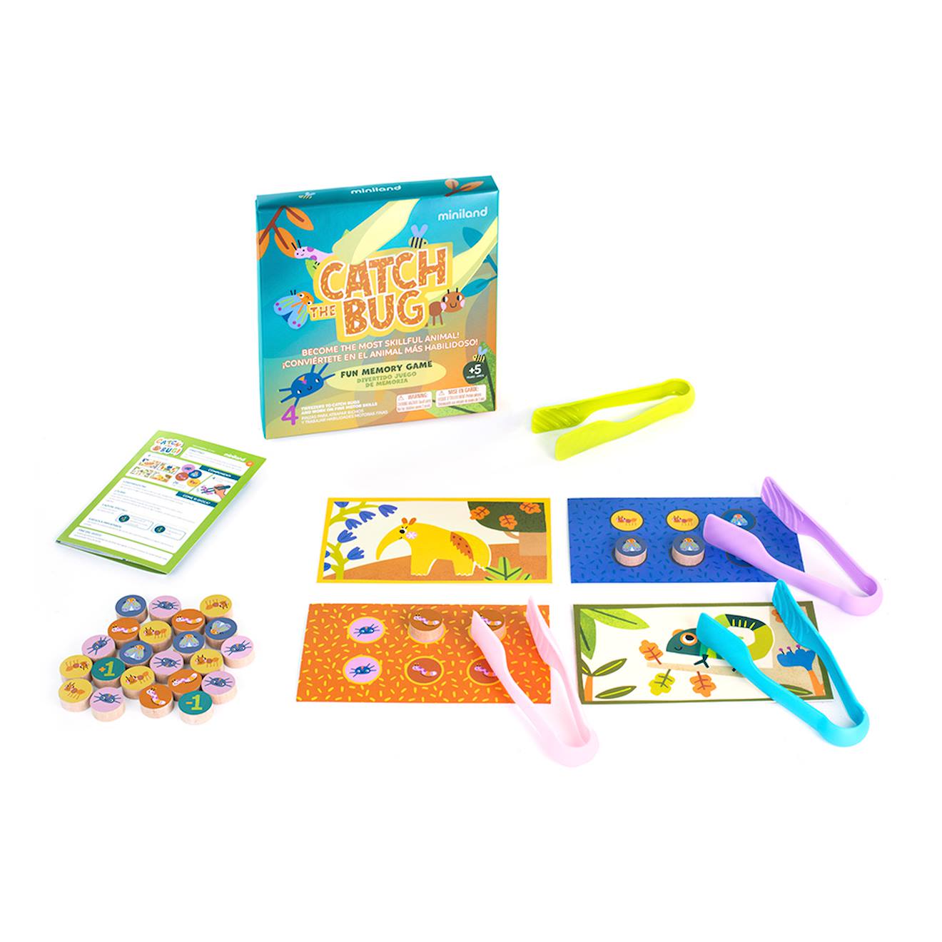 Catch the bug - jeu de société pour développer la motricité fine vert