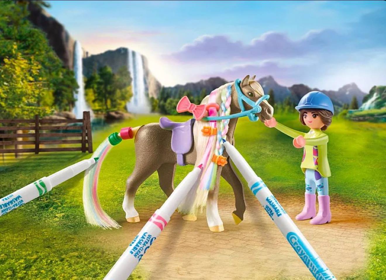 Cavalière avec crinière à colorier 71640 multicolore