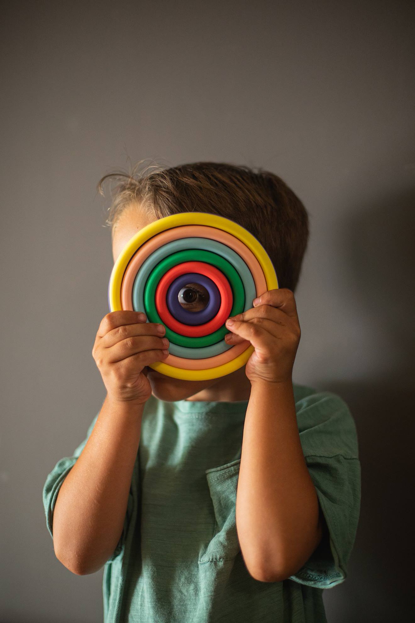 Cercles colorés en silicone jaune