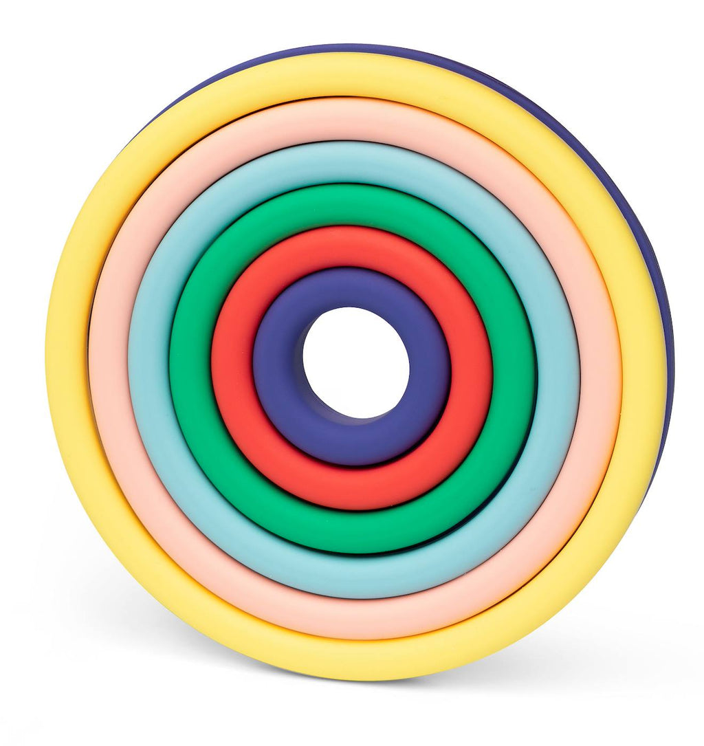 Cercles colorés en silicone jaune