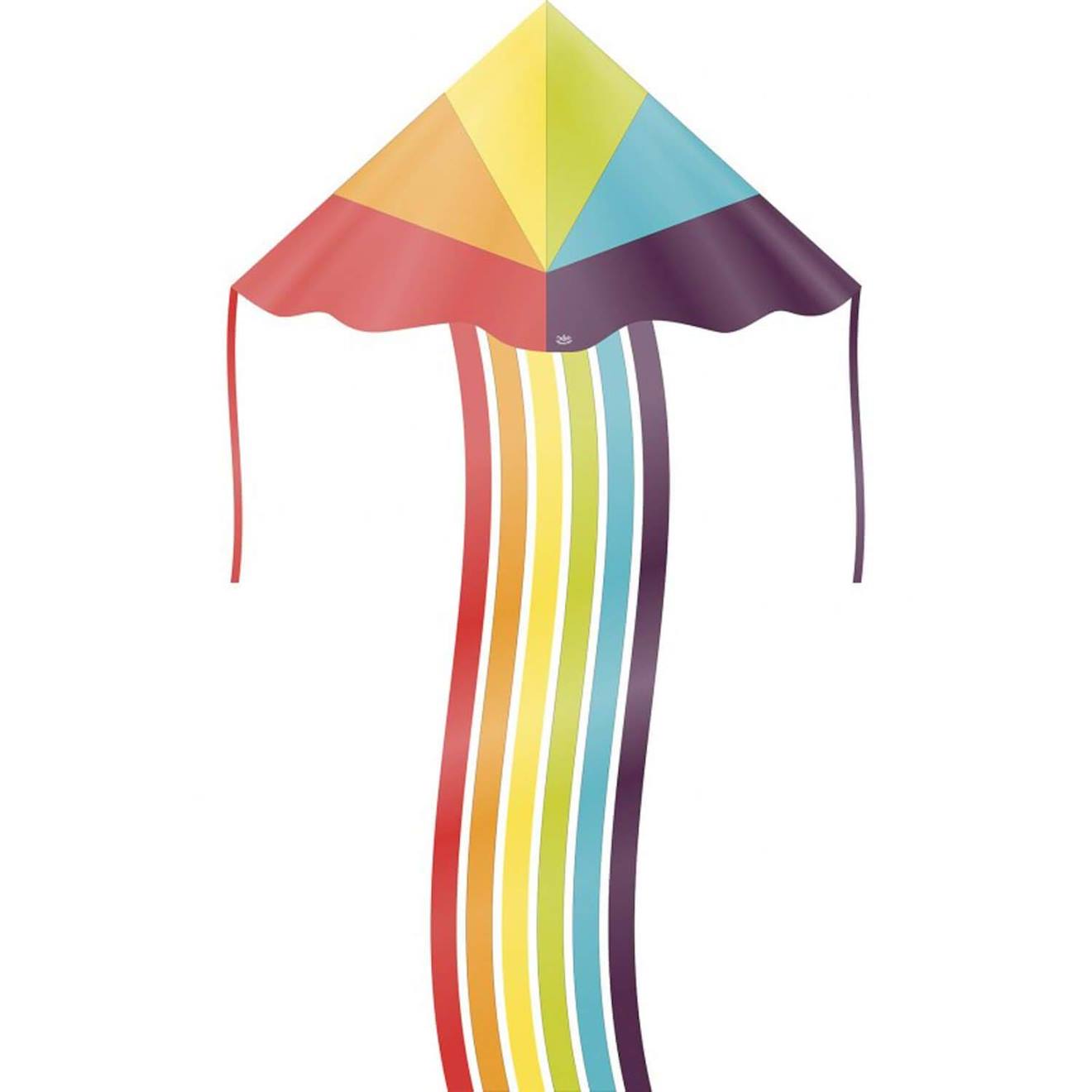Cerf-volant arc-en-ciel jaune