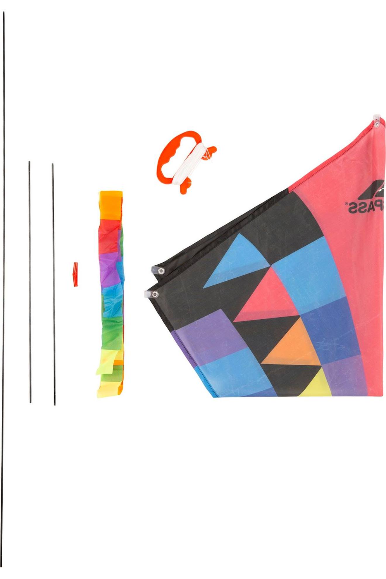 Cerf-volant en losange (taille unique) plastique cracker multicolore