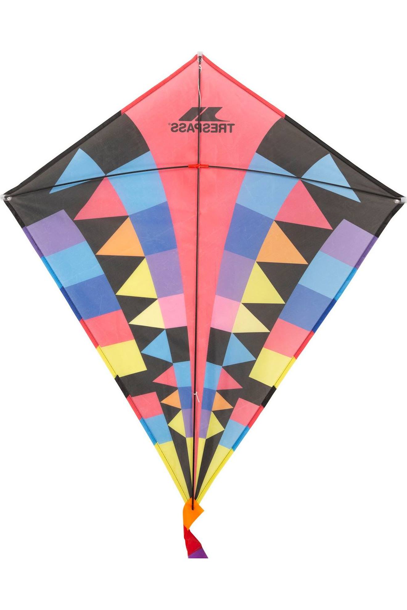 Cerf-volant en losange (taille unique) plastique cracker multicolore