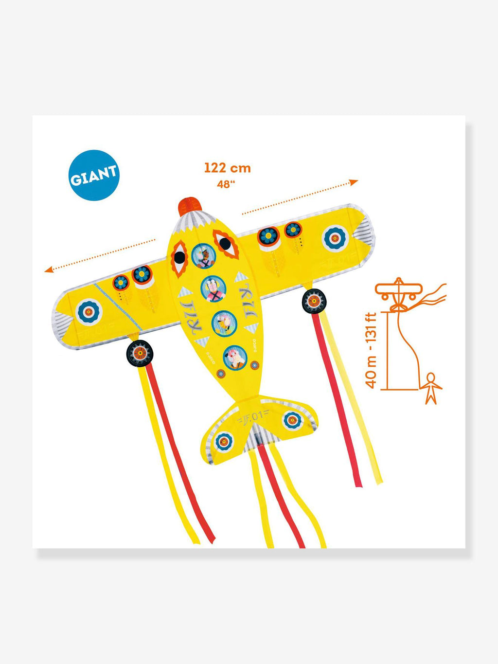 Cerf-volant maxi jaune