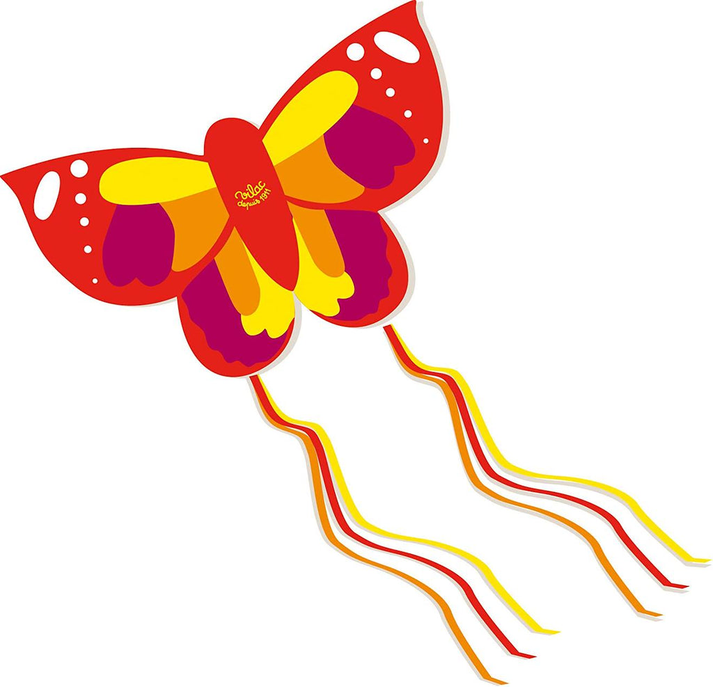 Cerf volant papillon rouge