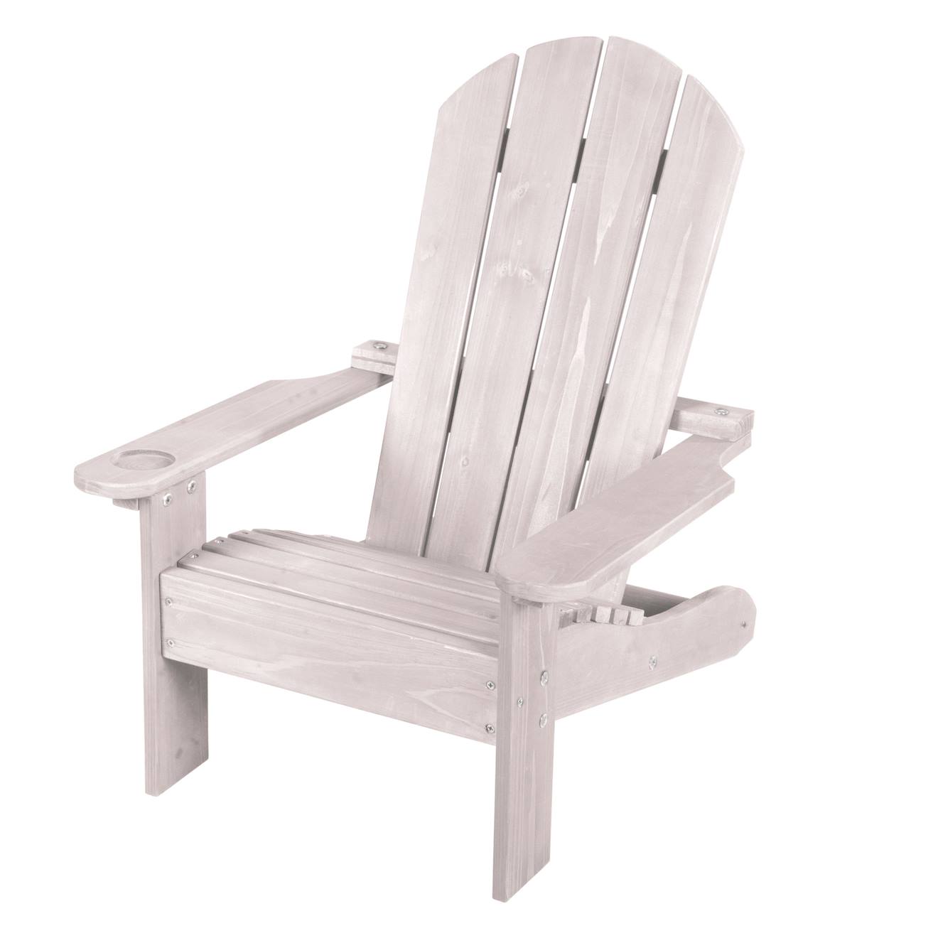 Chaise de détente pour enfant en bois FSC avec porte-gobelet gris