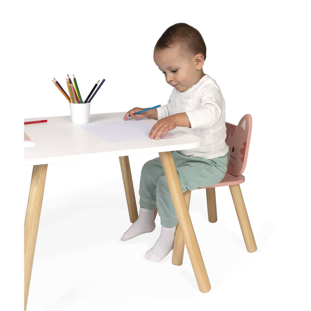 Chaise enfant thème chat multicolore
