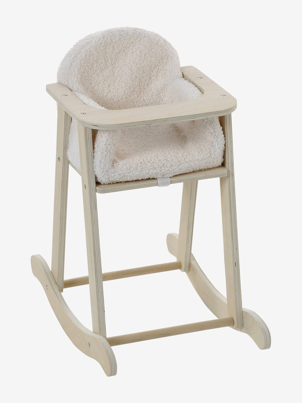 Chaise haute à bascule poupon en bois FSC bois