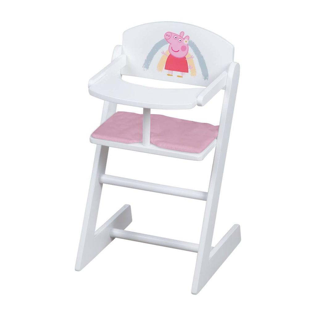 Chaise haute pour poupée + coussin rose Peppa Pig blanc / Peppa Pig