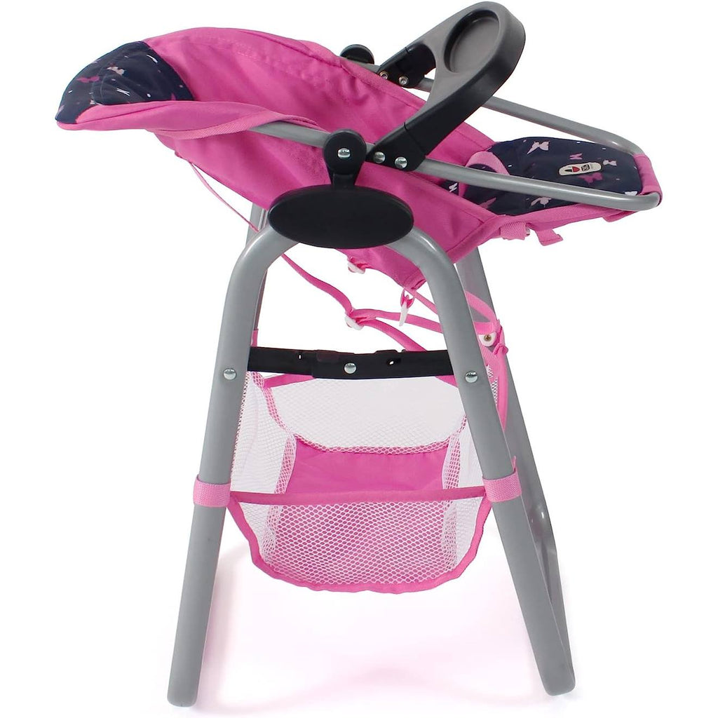 Chaise haute pour poupées papillon multicolore