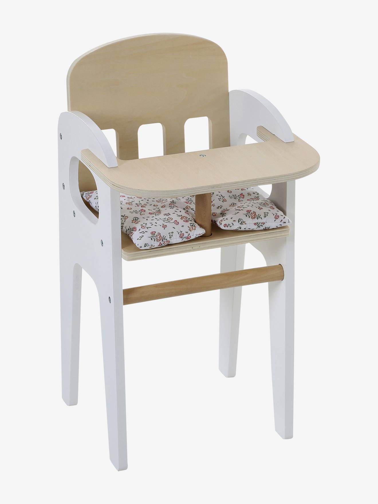 Chaise haute pour poupon en bois FSC blanc