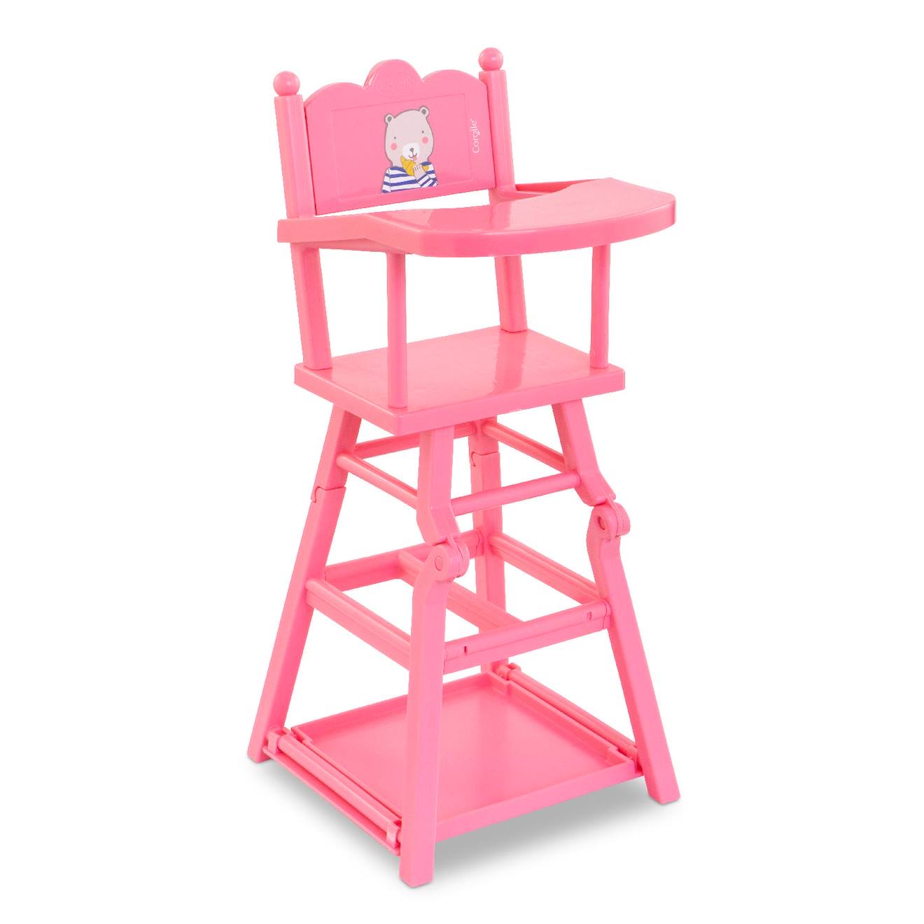 Chaise haute rose pour poupon 36 et 42 cm multicolore