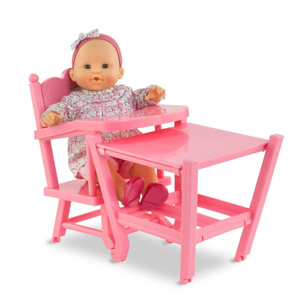 Chaise haute rose pour poupon 36 et 42 cm multicolore