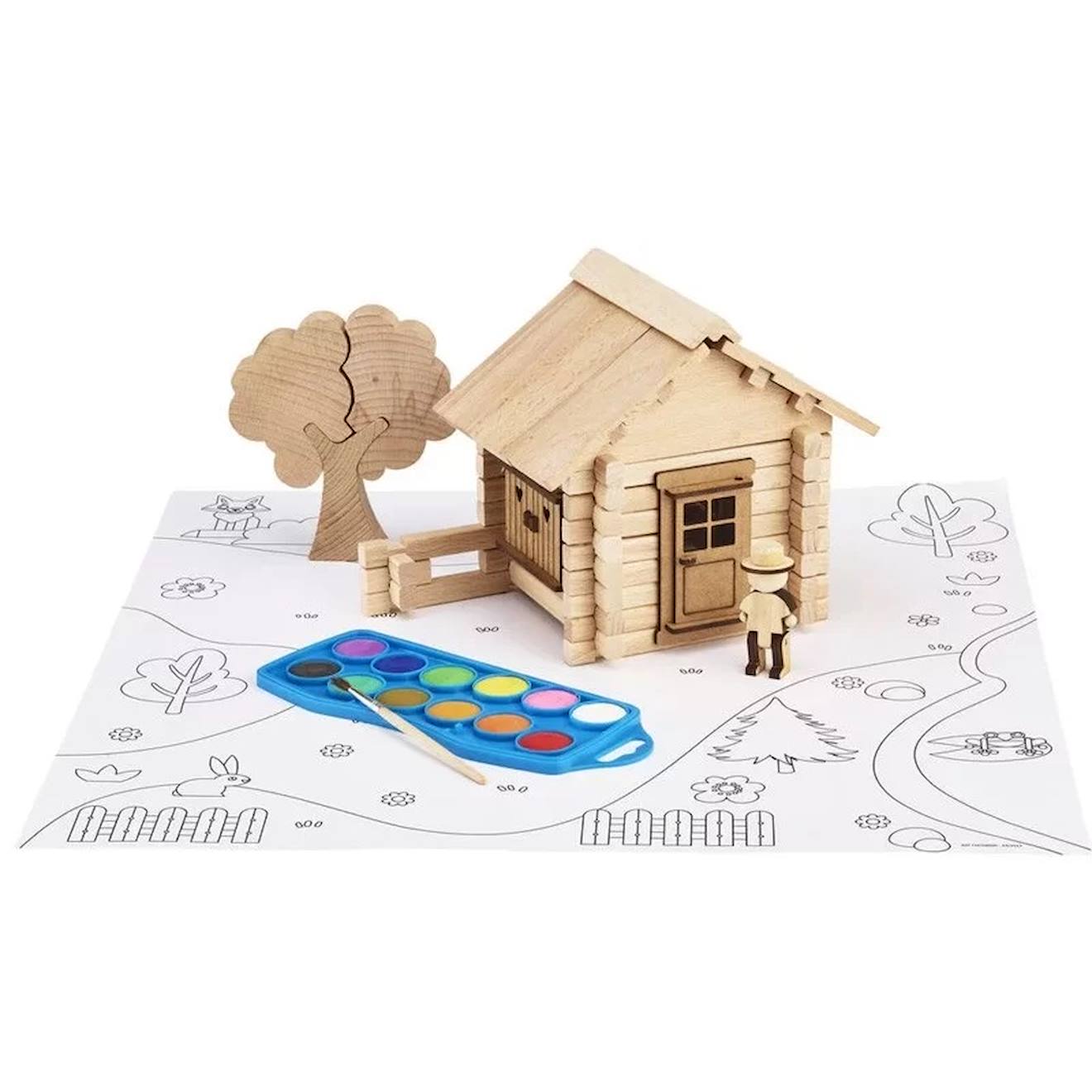 Châlet en bois à peindre 85 pièces beige