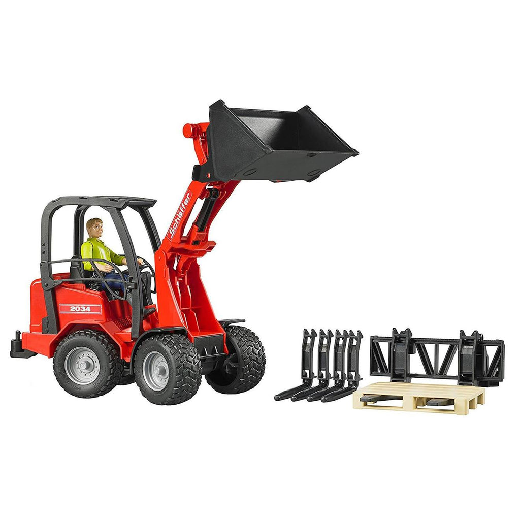 Chargeur compact schäffer 2034 avec une figurine et accessoires rouge