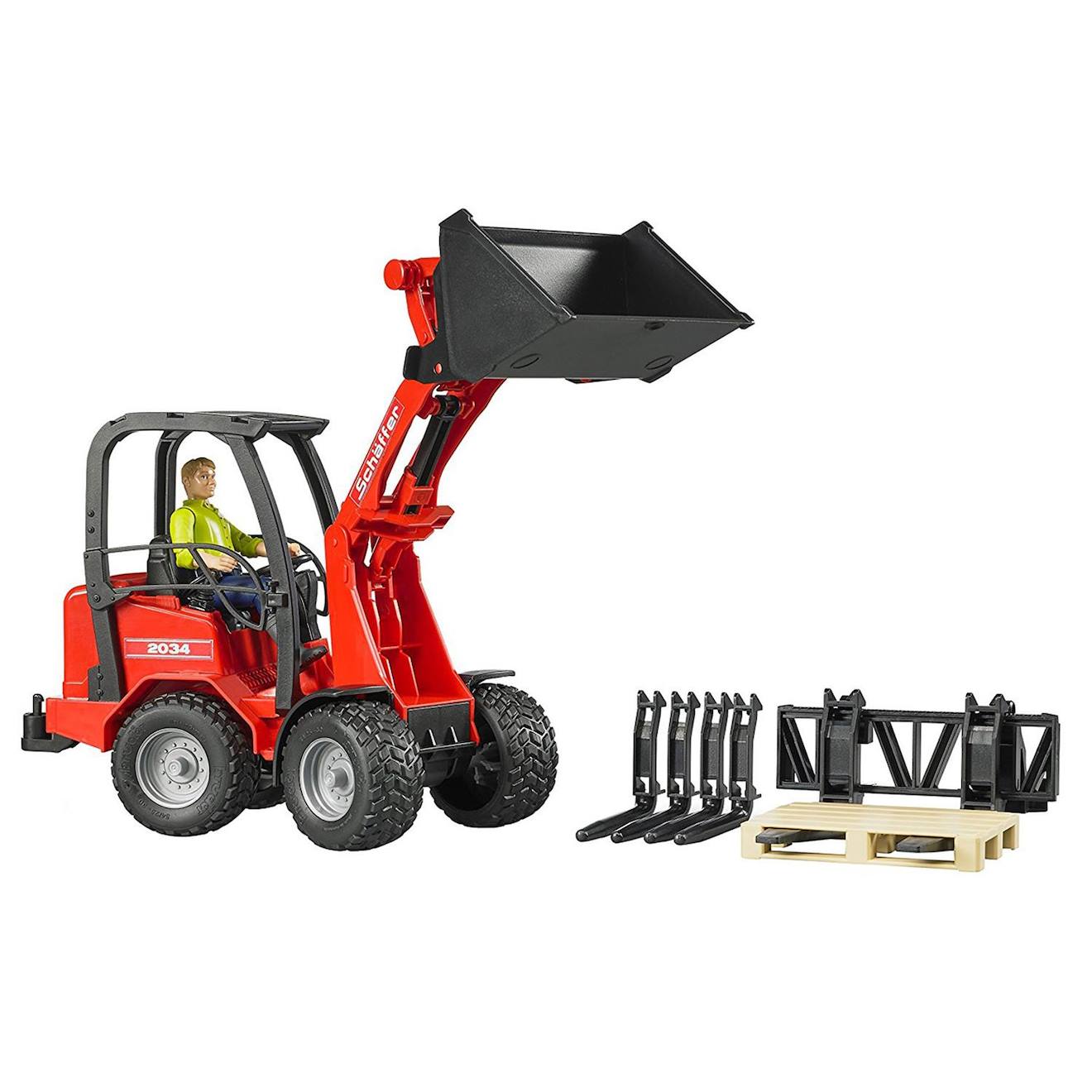 Chargeur compact schäffer 2034 avec une figurine et accessoires rouge