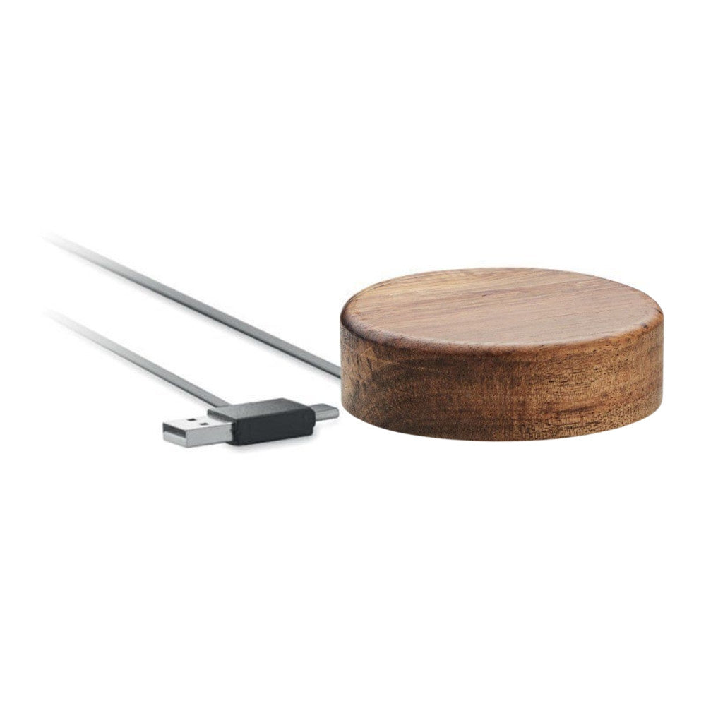 Chargeur Sans Fil en Acacia - Chargeur et Accessoire de Chargement