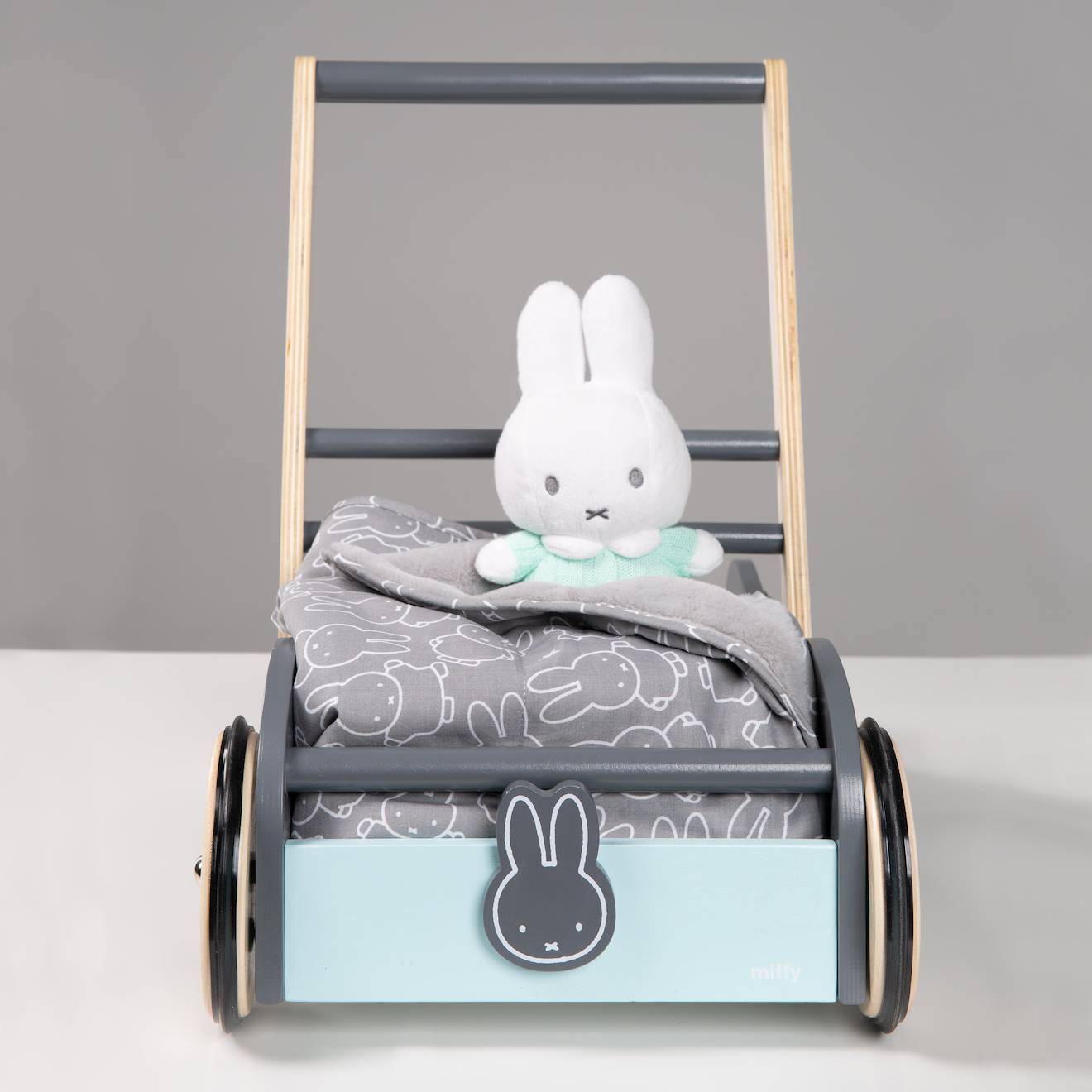 Chariot de marche à vitesse ajustable gris taupe - miffy