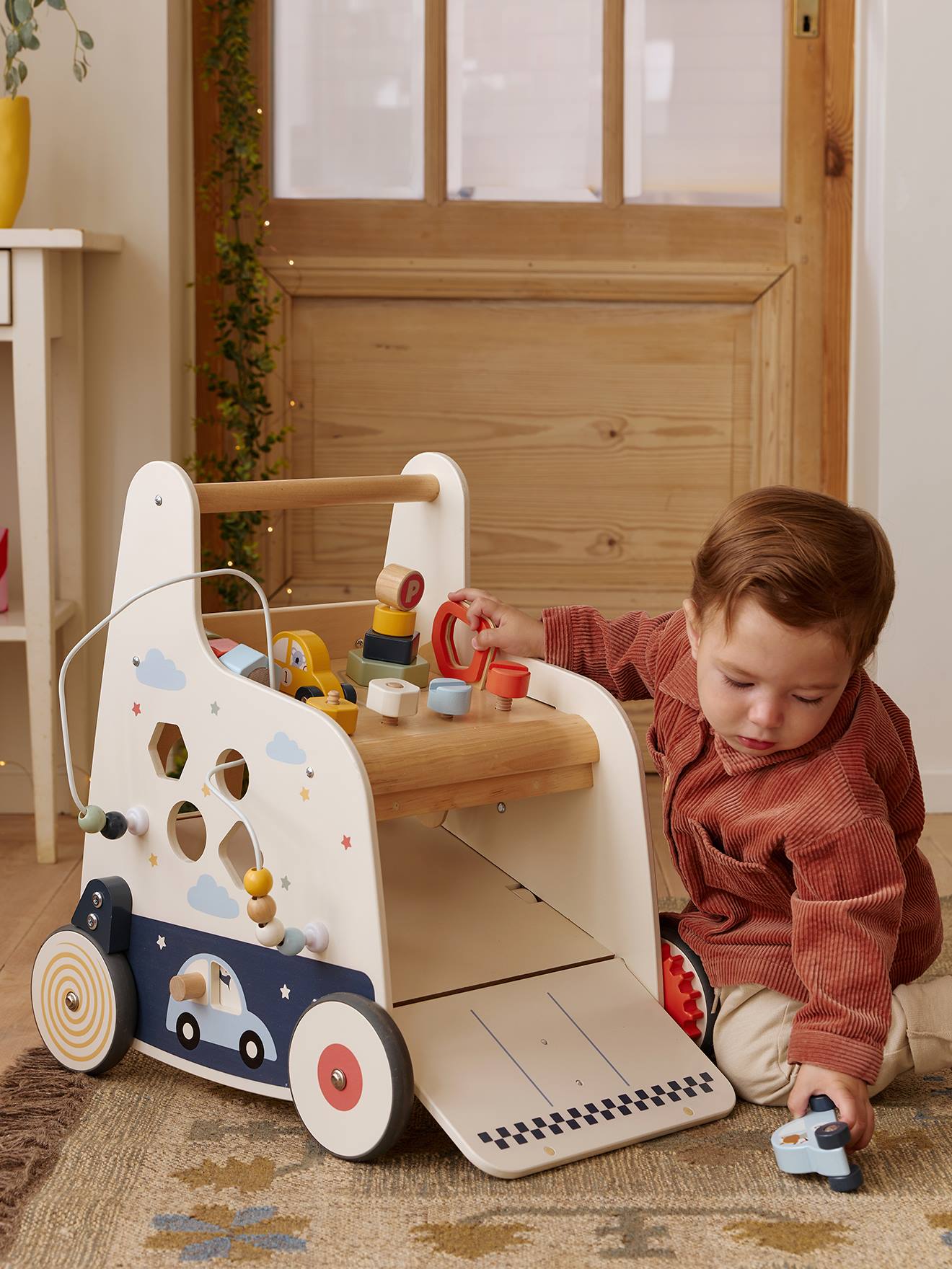 Chariot de marché bricolage et voitures en bois FSC bois