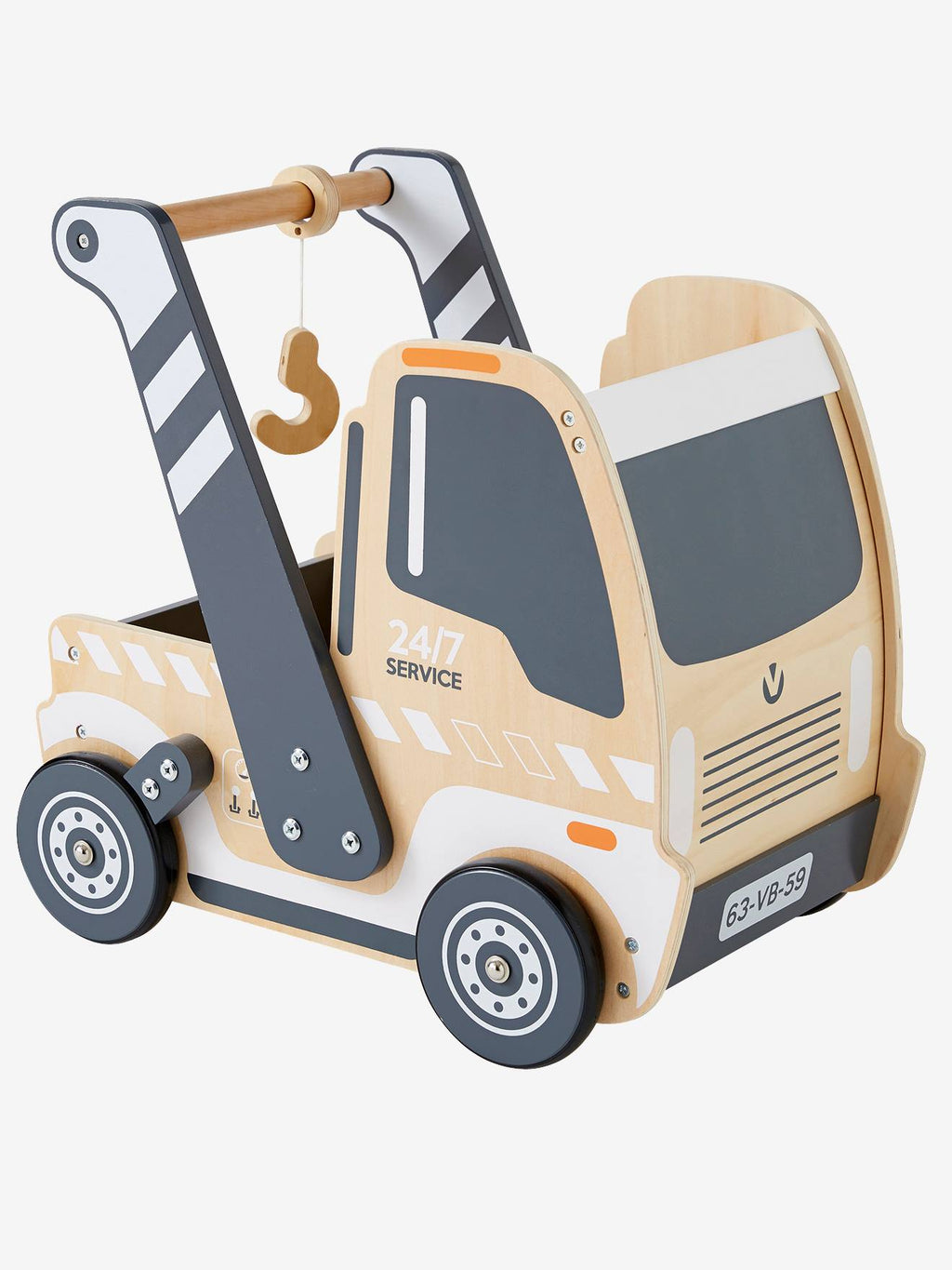 Chariot de marché camion en bois FSC beige