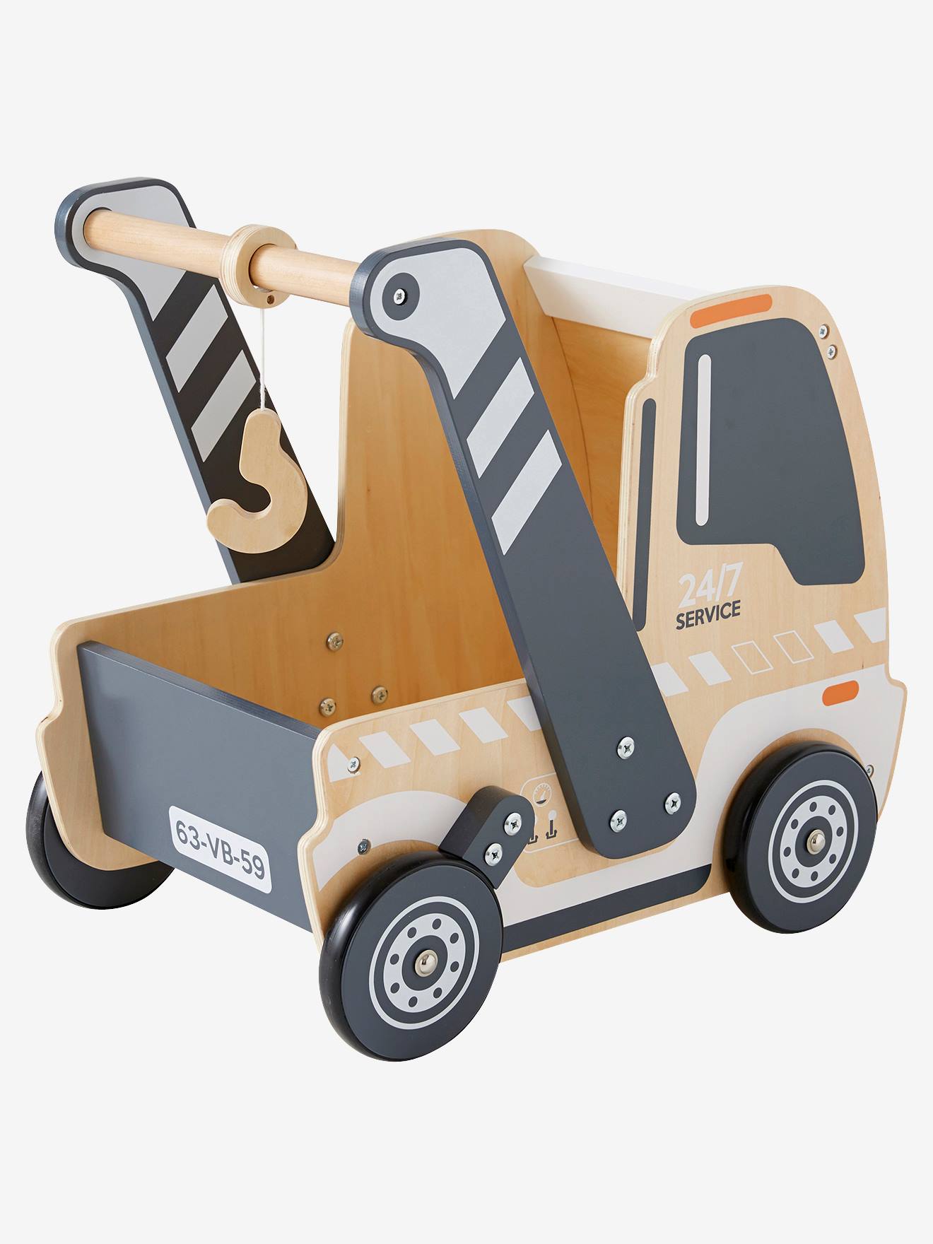 Chariot de marché camion en bois FSC beige