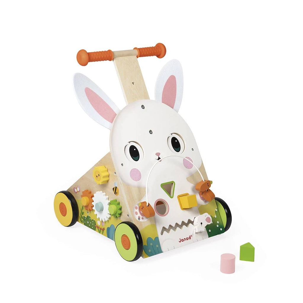 Chariot de marché en bois FSC lapin multicolore